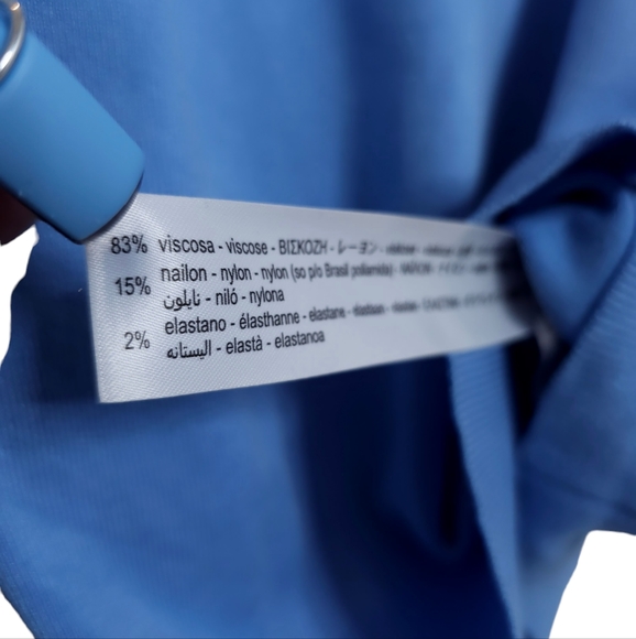 Zara Blogger Fave Blue Turtleneck Sweater Gold Snap Buttons Cuffs women's medium - Picture 2 of 7